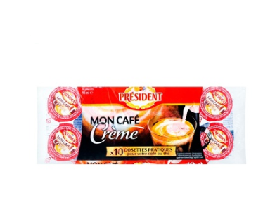 President sterilized cream for coffee 10% 10pcs 10g