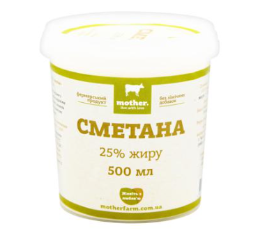 Sour cream Mother 25% 500g