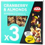 AXA bar with cranberries, almonds, cereals and honey 30g x 3pcs