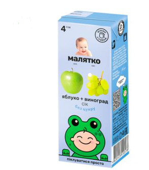 Juice Malyatko apple-grape 200ml