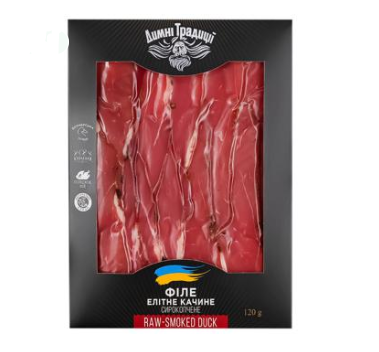 Duck fillet Smoky Traditions Elite raw smoked sliced 120g