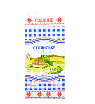 Selyanske Rodinne UHT milk 2.5% 2kg