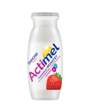 Fermented milk product Actimel strawberry 100g