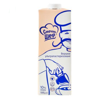 Cream Smachno Chef ultra-pasteurized 10% 1kg