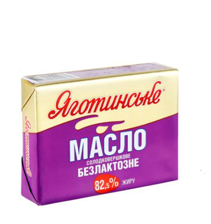 Butter Yagotinskoe lactose-free sweet cream 82.5% 180g