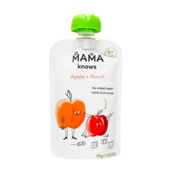 Mama knows apple-peach puree without sugar 90g