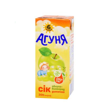 Juice Agusha apple-grape for children from 6 months 200ml